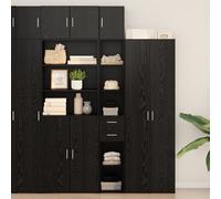 Cabinet de rangement slim vidaXL Chêne noir 30x42.5x225 cm Bois reconstitué, Cabinet mural vidaXL Chêne noir 30x42.5x40 cm Bois reconstitué, Highboard vidaXL Chêne noir 30x42.5x185 cm Bois reconstitué