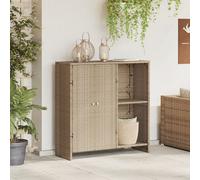 Cabinet de rangement vidaXL Beige 100x36x102 cm Rattan