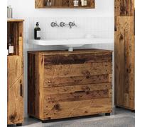 Cabinet de salle de bain avec tiroir Bois d'ingénierie & métal Mobilier vidaXL v