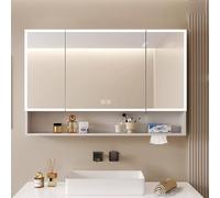 Cabinet de salle de bain LED avec variateur d'intensité et Smart Touch Anti-buée Miroir de rangement moderne avec lumières Parfait pour la maison et la vanité