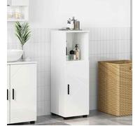 Cabinet de salle de bain - VIDAXL - Colonne 30x35x95 cm - Blanc brillant - Bois d'ingénierie - A poser