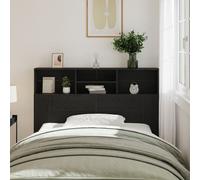 Cabinet De Tête Vidaxl - Chêne Noir, 140x19x103,5 Cm, Fabriqué En Bois D'ingénierie