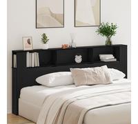 Cabinet de Tête vidaXL Noir Chêne 220x18,5x104,5 cm