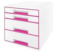 Cabinet De Tiroirs Leitz WOW CUBE 4 Tiroirs Blanc Rose
