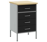 Cabinet de travail vidaXL Noir 50x55x85 cm Acier