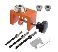 Cabinet Door Jig, Positioning Device, 2,56 x 1,57 x 1,97 Inches Drill Guide Tool, Easy Alignment Aluminum Alloy Clamp with Accurate Placement for Home Workplace Installation Projects