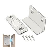 Cabinet Door Magnetic Catch - No Drill Self Adhesive Ultra Thin Closers, Strong Magnetic Latch Hardware Set, Silent Door Holding Solution, Easy Install Furniture Accessory | Kitchen Cabinets