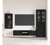 vidaXL Ensemble meuble TV avec tiroir Blanc brillant Bois d'ingénierie