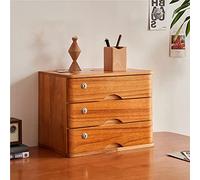 Cabinet en bois massif avec boîte de rangement plate verrouillable en bois pour stockage de données 1/2/3/4 Tier Options Office Supplies with Key Lock Natural Woo