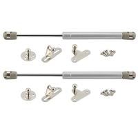 Cabinet Gas Spring Support Rod, Pack of 2 Gas Strut Automatic Lid Stay Hydraulic Spring Lift Support 10 Inch 20N-150N Silver(150 N)