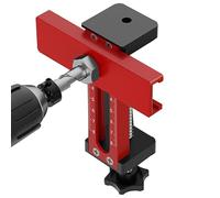 Cabinet Hardware Jig, Adjustable Cabinet Door Positioning Tool, Aluminum Alloy Multifunctional Tool for Home Improvement in Kitchen Bathroom and Custom Projects, 11.0x3.8x21.0cm