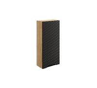 Cabinet haut - Placard de salle de bain 3 étagères - H 75 x L 35 x P 19 cm - Wavy Black