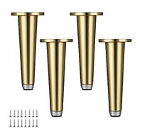 Cabinet Jamet Meubles Jambes Ajustement des jambes de table de cuisine Aluminium Aluminium Alloy Support Jamches For Dresher Bed Coupboard Couch Topp Bar TV Bureau, avec vis, 4 pack (8 cm (3,1