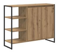 Cabinet latéral industriel - vidaXL - Chêne Artisan - 96,5 x 30 x 75 cm - Bois d'ingénierie - Pieds en acier