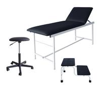 Cabinet médical complet avec marchepied 1 ou 2 marches - Epoxy - Divan Epoxy + tabouret + marchepied 2 marches