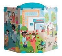 Smoby Cabinet médical Triptyque pliable Jouet d'imitation - Nombreux accessoires - Dès 3 ans - 340206