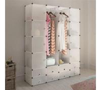 Armoire Modulaire 14 Compartiments Noir et Blanc Garde-robe Penderie vidaXL