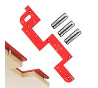 Cabinet Pull Tool, Handle Template Guide, Precision Alignment Drill Layout Compact Design, Thick Alloy Metal Positioning Jig Build, Woodworking Furniture Install Tool Function 13.5x3.35 inches