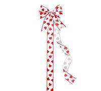 Cabinet Ribbons, Festive Furniture Wraps, Love Theme Set, Charming Crimson Stripes, Decorative Sash Fastener, Farmhouse Indoor Accessory, Red Large Ties for Office Farmhouse Outdoor Entryway