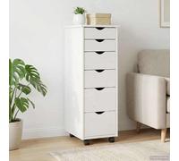 Cabinet roulant avec roue Bois de Pin Massif Meuble Minimaliste moderne vidaXL v