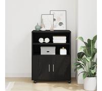 Cabinet roulant vidaXL Chêne noir 60x48x81 cm Bois d'ingénierie