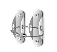 Cabinet Safety Strap, Furniture Wall Brackets, Heavy Duty Anti-Tip Kit with Steel Wire Rope, Wall Connector for Dresser, Bookcase, Prevent Tip-Overs, 1.18x0.59x0.59 Inches,1 Set