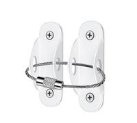 Cabinet Safety Strap, Furniture Wall Brackets, Heavy Duty Anti-Tip Kit with Steel Wire Rope, Wall Connector for Dresser, Bookcase, Prevent Tip-Overs, 1.18x0.59x0.59 Inches,1 Set