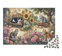 Cabinet Secret du Chat Puzzle 1000 Pièces Adultes Et Enfants,Déco Murale, Dès 14 Ans,Premium,Carton,Casse-tête,Jeu Éducatif,Anti-Stress,Détente,Défi 52x38cm