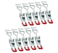 Cabinet Toggle Clamps - 9.6 Cm Heavy Duty Adjustable Door Latch, Quick Release Woodworking Tool For Cabinets Lids Drawers | 10-Piece Carbon Steel Fastener For Boat Marine Chicken Coop Grill Freezer