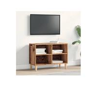 vidaXL Meuble TV Vintage – Bois ancien – 69,5x30x50 cm – 4 compartiments