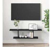 Cabinet TV - Noir - Ensemble Meuble TV - Noir 103x30x26 5 cm Bois d'ingénierie T4450