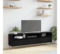 Cabinet Tv Vidaxl Chêne Noir Bois D'ingénierie Standard Noir