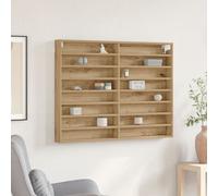 Cabinet Vitrine Vidaxl En Chêne Artisan 100x8,5x75 Cm En Bois Aggloméré