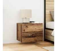 Cabinets De Chevet Vidaxl Avec Lumières Led 2 Pcs Muraux En Vieux Bois