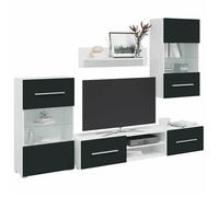 Cabinets TV de salon (Lot de 5) - VIDAXL - unité de télévision - avec lumière LED indigo mat bois d'ingénierie(4 parcel) T7449