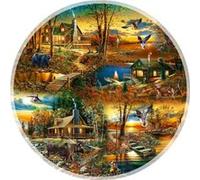 Cabins in the Woods - A 1000 Piece Jigsaw Puzzle by SunsOut G