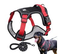Câblage de marche pour chien - Ensemble de harnais de chien léger, harnais de chien réfléchissant confortable Harnais de chien réglable - harnais pour chien, collier ensemble avec REM