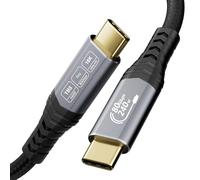 CABLAPTOP 80Gbps Thunderbolt 5 Câble Type-C, 240W avec jusqu'à120 Gbps, Prise en Charge Vidéo Simple 16K Double 8K/6K@60Hz pour Périphériques USB 4.0, USB-C, Display, Laptop, Dock Smartphone, 0.5m