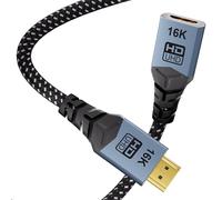 CABLAPTOP Câble d'extension HDMI 16K Ultra HD Cable Matters 96Gbps 1M, 8K@60Hz/120Hz 4K@240Hz/480Hz avec HDR Dynamique, Adaptateur mâle vers femelle, Universel pour Appareils Audio-Vidéo