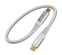 CABLAPTOP cable usb c vers usb c 20Gbps USB C3.2 Gen2 Data Cable, 240W Fast Charging Cable, 5K60Hz 4K144Hz USBC Video Cable, Compatible avec iPhone 16, MacBook Pro, Hubs, SSDs, Monitors White 1.5m