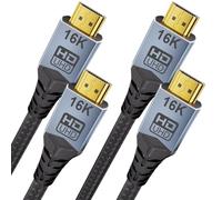 CABLAPTOP [Lot de 2 cable hdmi 1m,Câble HDMI 2.2 16K 8K, Ultra Haute Vitesse 96Gbps Câbles HDMI Ethernet CEC 4K 480Hz 240Hz 144Hz 120Hz 8K ARC eARC HDCP 2.3 HDR10+,PC,Laptop,TV,Moniteur,Projecteur