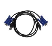 Câble 15 broches VGA + USB mâle à mâle + câble d'impression pour PC CRT, 1.4M