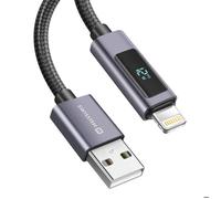 Câble 2.4a Charge Et Synchro Usb Vers Lightning 12w 1m Avec Écran Led Swissten Noir