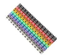 Câble 2.5, Fil de Tube de Numéro Numérique coloré (100 Pièces 2.5mm²) et Marqueur de Câble D'étiquette de Numérotation (150PCS KCM-1.5MM 1.5 carré)