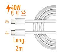 Câble 2M acce2s® pour Apple iPhone 17e 17 Air 17 Pro Max Charge Rapide 40W