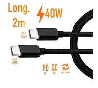 Câble 2M acce2s® pour Oneplus Nord 6 CE6 5 2 2T, OnePlus 15R 13 10 Pro Charge Rapide 40W Noir