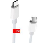 Câble 2m Rapide Pour Google Pixel 8a, 8, 8 Pro, 6 Pro - Usb-C Vs Usb-C, 5a Synchro Et Charge Rapide 100w