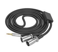Câble 3,5 mm vers double 3 broches mâle femelle 3,5 mm 1 à 2 amplificateurs, consoles de mixage, microphones, cordon d'interconnexion