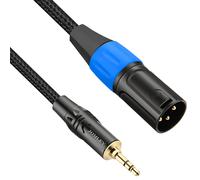 Câble 3,5 mm vers XLR,Déséquilibré Câble de Microphone XLR Mâle vers Stéréo Mini Jack 3,5 mm pour Téléphone,Ordinateur Portable,Haut-parleur,Mélangeur-1 Mètre