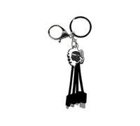 Câble 3 en 1 Andy USB A/micro USB, USB C, Lightning 0,15m Corse Noir